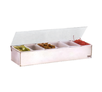 Vollrath Kondi-Keeper Stainless Steel Open-Bottom Condiment Dispenser, 6 Pint, Standard Lid