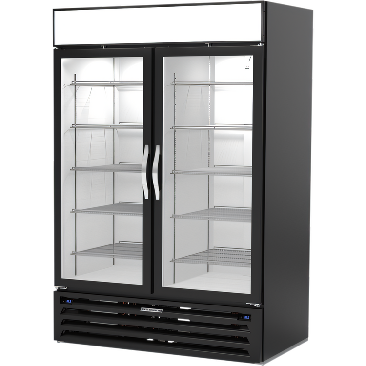 Product image #1 for Beverage-Air MarketMax Dual-Temp Reach-In Wine Merchandiser, 2-Section, 52 Inch, Self-Contained Bottom Mount, Black Exterior