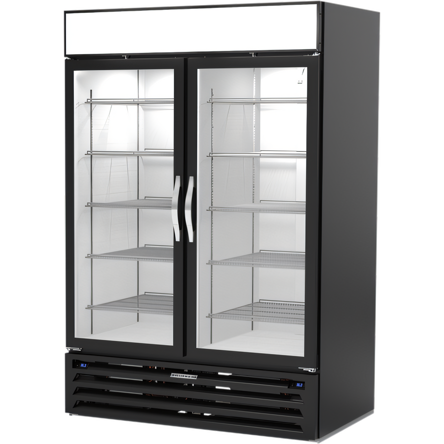 Product image #1 for Beverage-Air MarketMax Dual-Temp Reach-In Wine Merchandiser, 2-Section, 52 Inch, Self-Contained Bottom Mount, Black Exterior