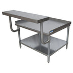Thumbnail image #1 for BK Resources EQ-WS15 Adjustable Stainless Steel Equipment Stand Work Shelf, 16"W x 13.5"D, Leg-Mounted