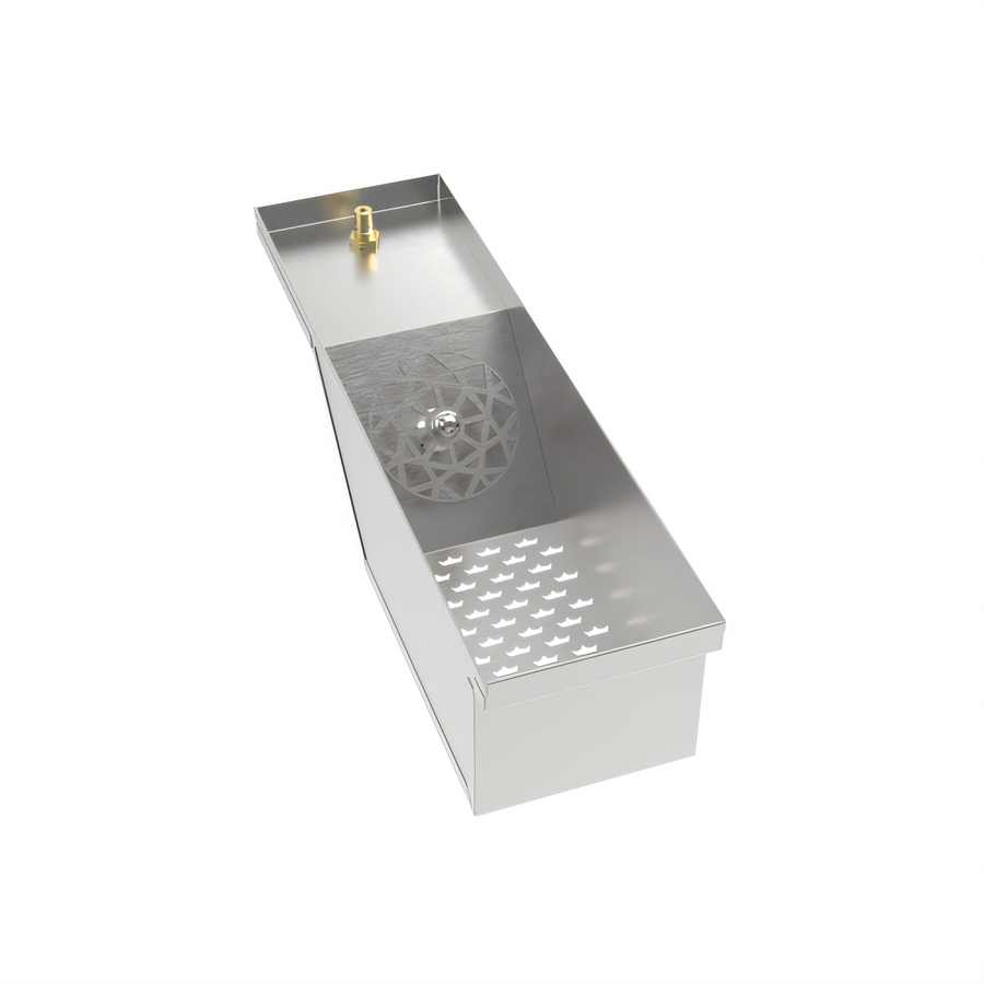 Product image #1 for MoveWell 6"W x 21"D Stainless Steel Underbar Dump Sink Modular Insert with Spray Jet