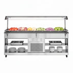 Thumbnail image #1 for Koolmore KM-RBT-84ACS Refrigerated Buffet Table, 5 Full Size GN, freestanding, 85.5"W x 29.2"D x 39.9"H closed height, (5) full-size GN pans