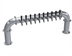 Thumbnail image #1 for Krowne 10-Faucet Pass-Through Glycol-Cooled Beer Tower, Brushed Stainless Steel