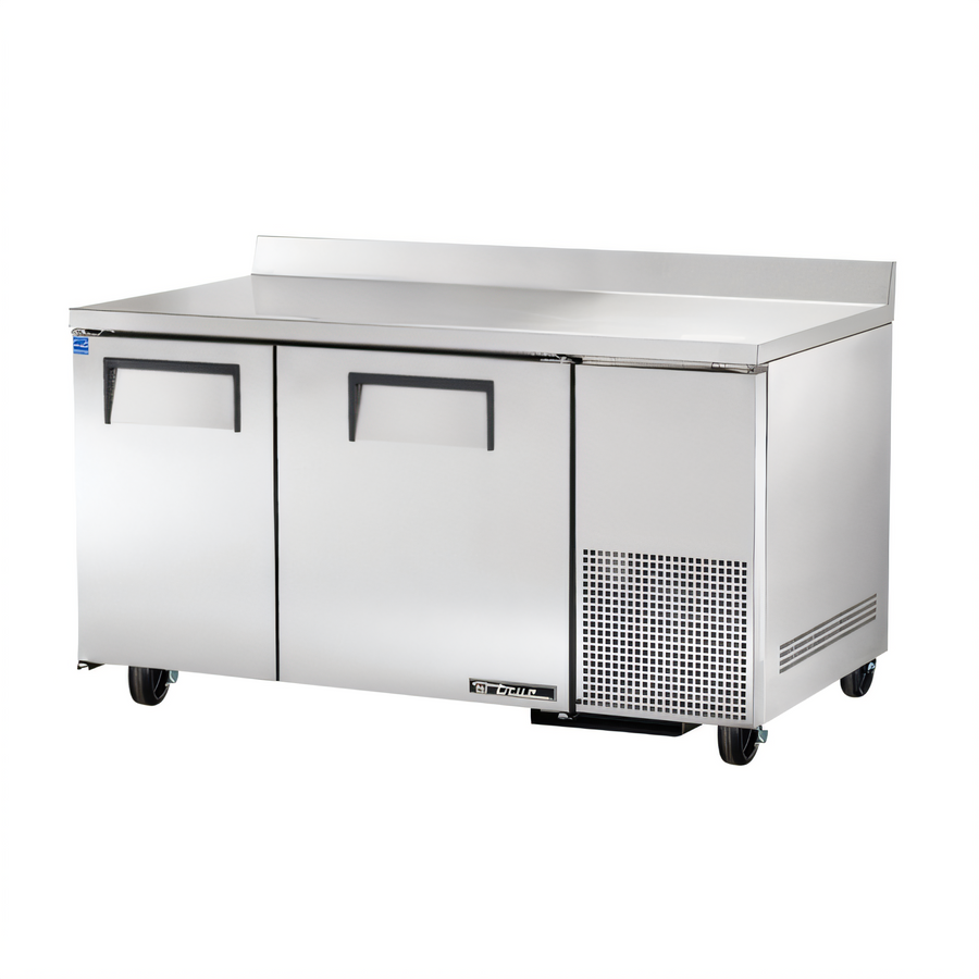 Product image #1 for True 60.25-Inch Two-Section Deep Worktop Refrigerator with Stainless Steel Top and Rear Splash