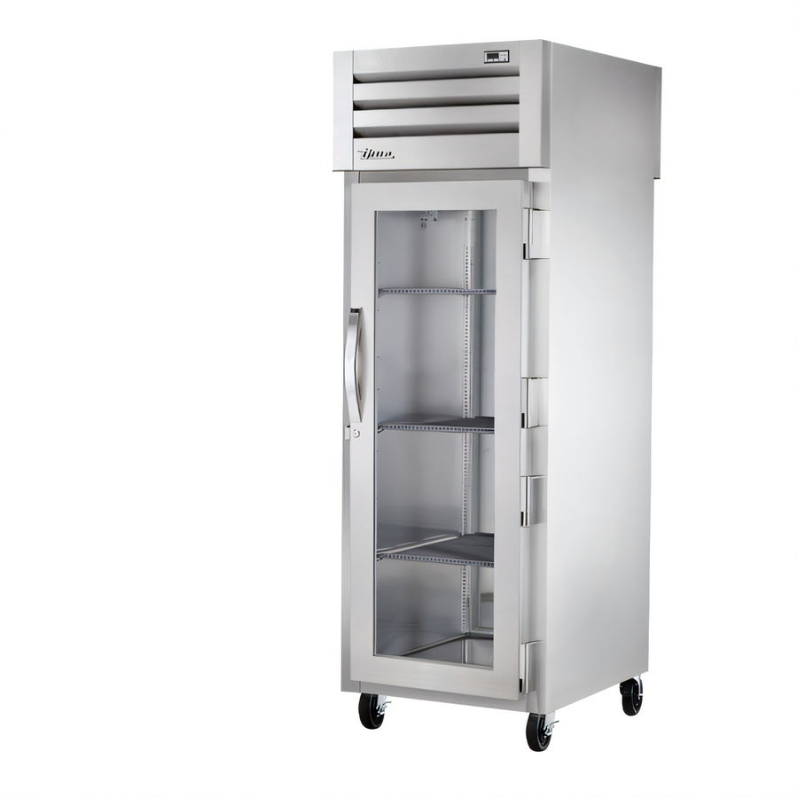 Product image #1 for True SPEC SERIES One-Section Pass-Thru Reach-In Refrigerator with Glass Front Door and Stainless Rear Door