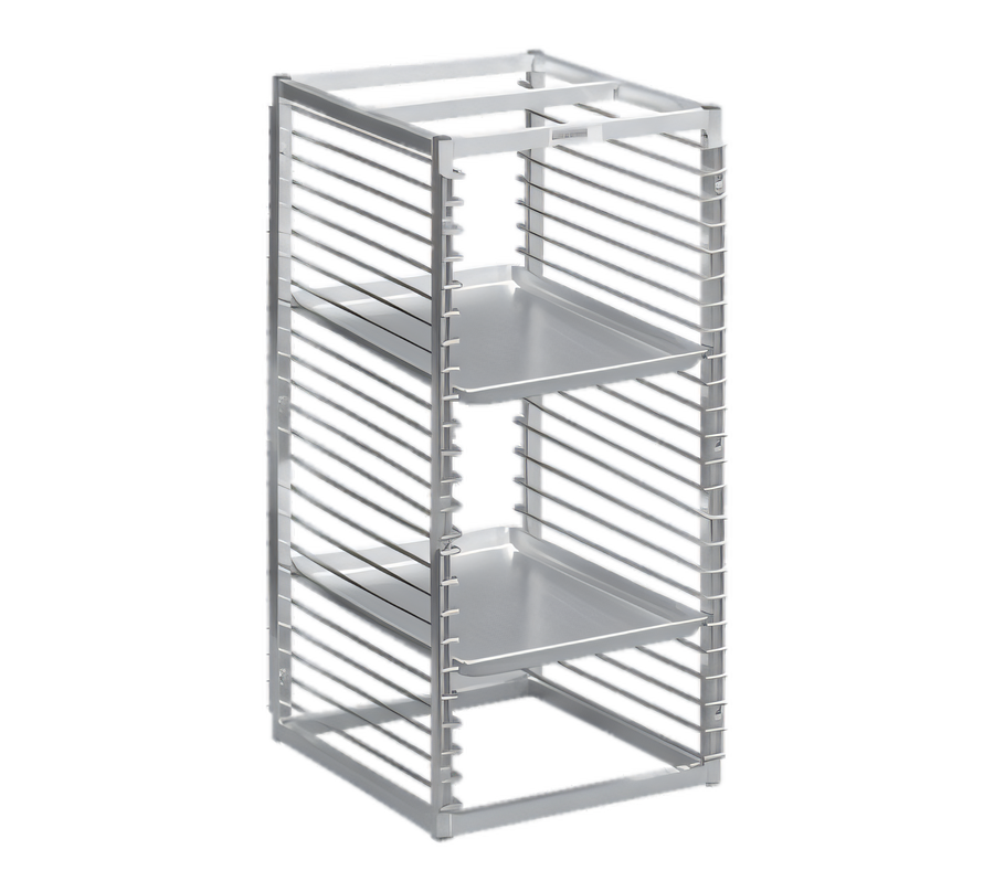 Product image #1 for Stainless Steel End-Load Reach-In Bun Pan Rack with Wire Slides, 29 Pan Capacity
