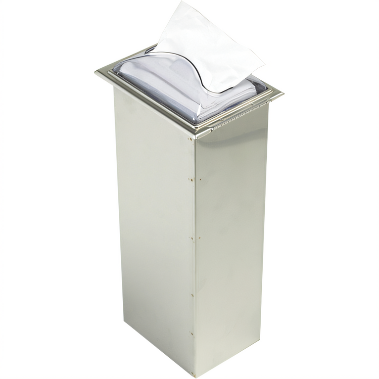Product image #1 for San Jamar Classic In-Counter Interfold Napkin Dispenser, Clear Faceplate, Stainless Steel Body