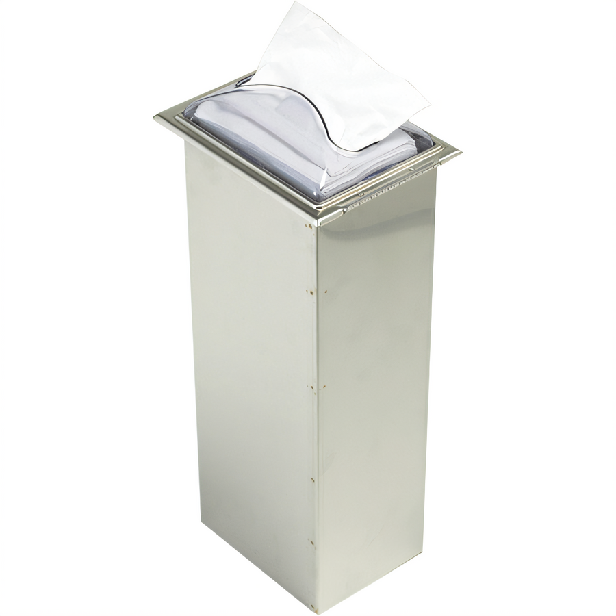 Product image #1 for San Jamar Classic In-Counter Interfold Napkin Dispenser, Clear Faceplate, Stainless Steel Body