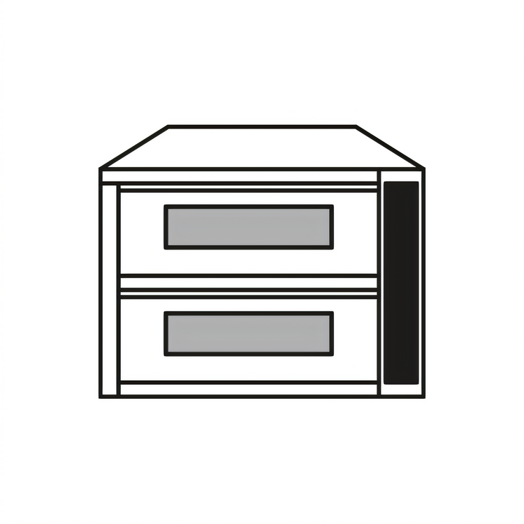 Product image #1 for Moretti Forni iDeck Two-Deck Electric Pizza Deck Oven with Refractory Stone Decks, Stand, and Hood