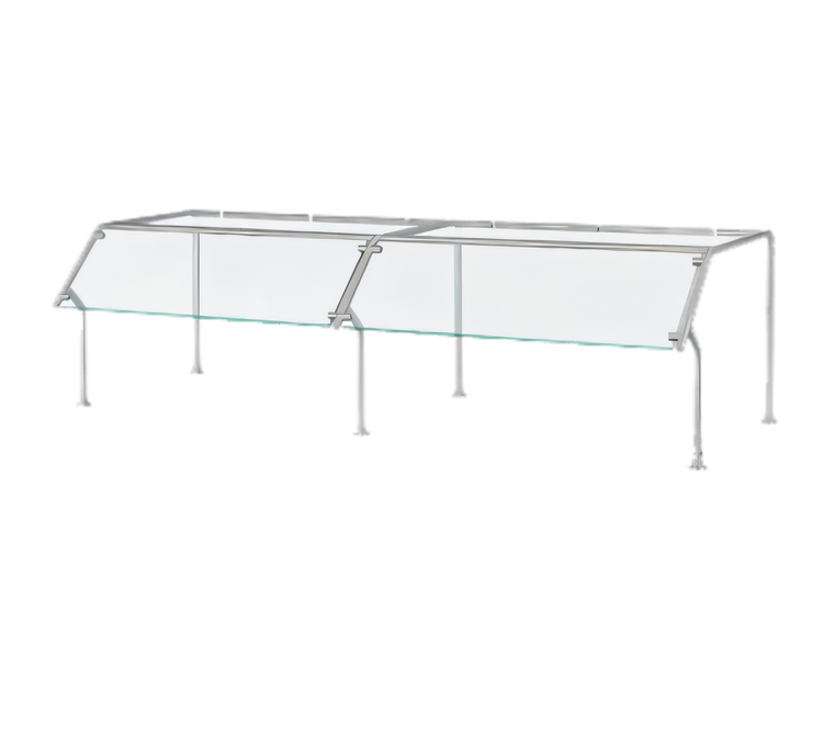 Product image #1 for Vollrath 4-Series Signature Server Contemporary Single-Sided Buffet Breath Guard with Top Shelf, 3-Well
