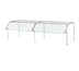 Thumbnail image #1 for Vollrath 4-Series Signature Server Contemporary Single-Sided Buffet Breath Guard with Top Shelf, 3-Well