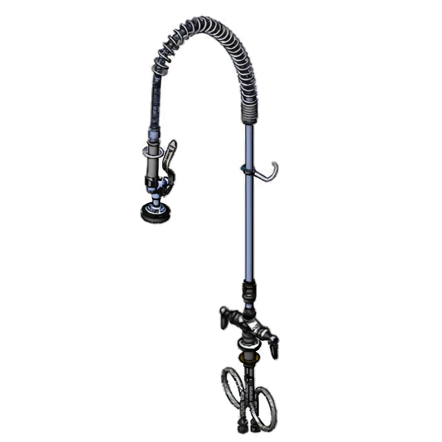 Product image #1 for T&S Brass EasyInstall Single-Hole Deck-Mount Pre-Rinse Unit with Vacuum Breaker and 44-Inch Hose