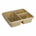 Thumbnail image #2 for Camwear 3-Compartment Polycarbonate Meal Delivery Tray, Beige, 9 x 11 x 2-11/16 Inch