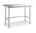 Thumbnail image #1 for 72-Inch x 24-Inch 18-Gauge 304 Stainless Steel Open Base Work Table with Undershelf and 2-Inch Rear Backsplash