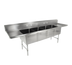 Thumbnail image #1 for John Boos B Series 4-Compartment Stainless Steel Sink with Dual Drainboards and 10