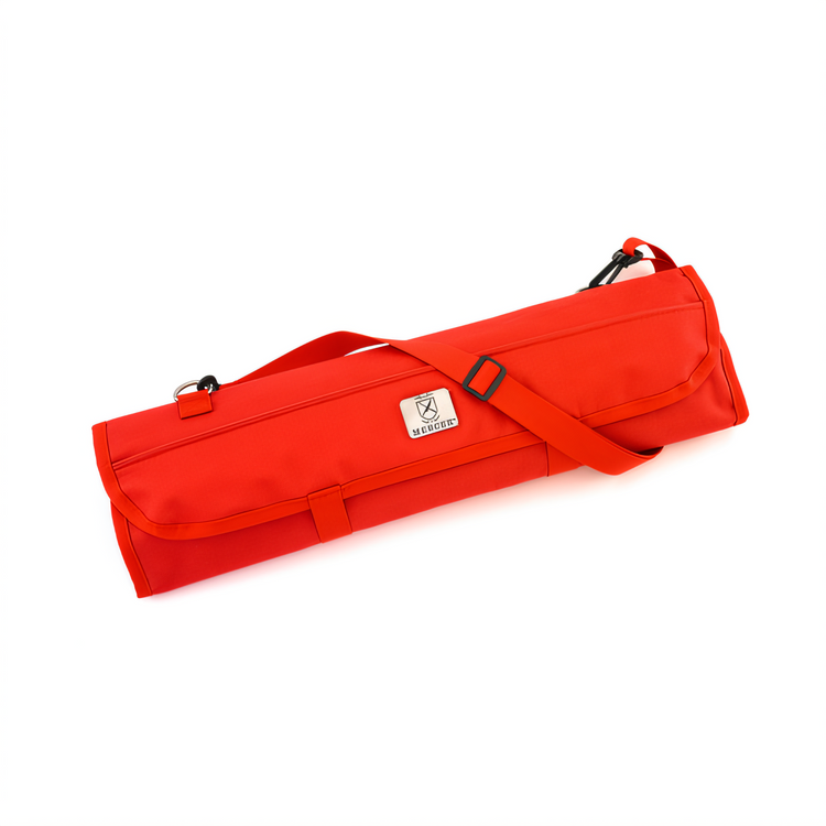 Product image #1 for Mercer Culinary 7-Pocket Red Knife Roll Bag with Shoulder Strap