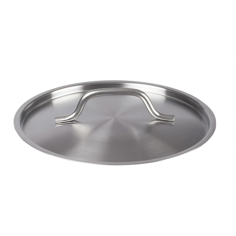 Product image #1 for Winco SSTC-8 Round Flat 18/8 Stainless Steel Replacement Cover with Handle for 8-10 Inch Cookware