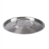 Thumbnail image #1 for Winco SSTC-8 Round Flat 18/8 Stainless Steel Replacement Cover with Handle for 8-10 Inch Cookware