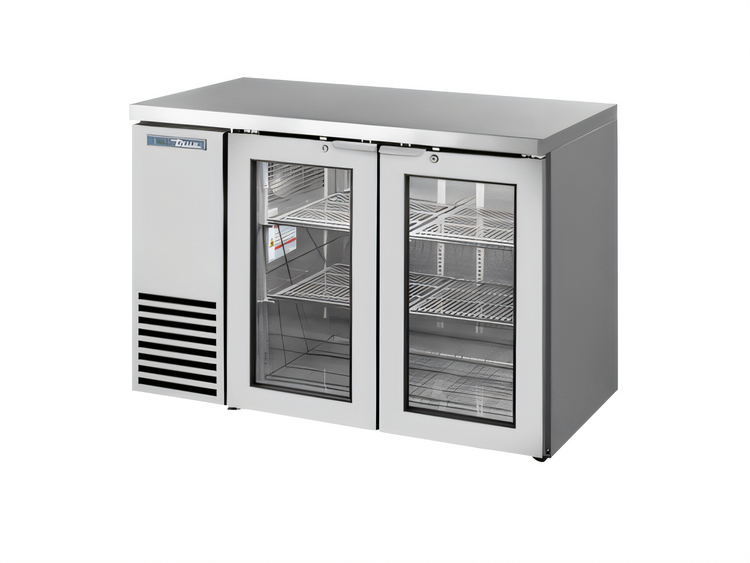 Product image #1 for 48-Inch Two-Section Self-Contained Back Bar Cooler with Glass Hinged Doors
