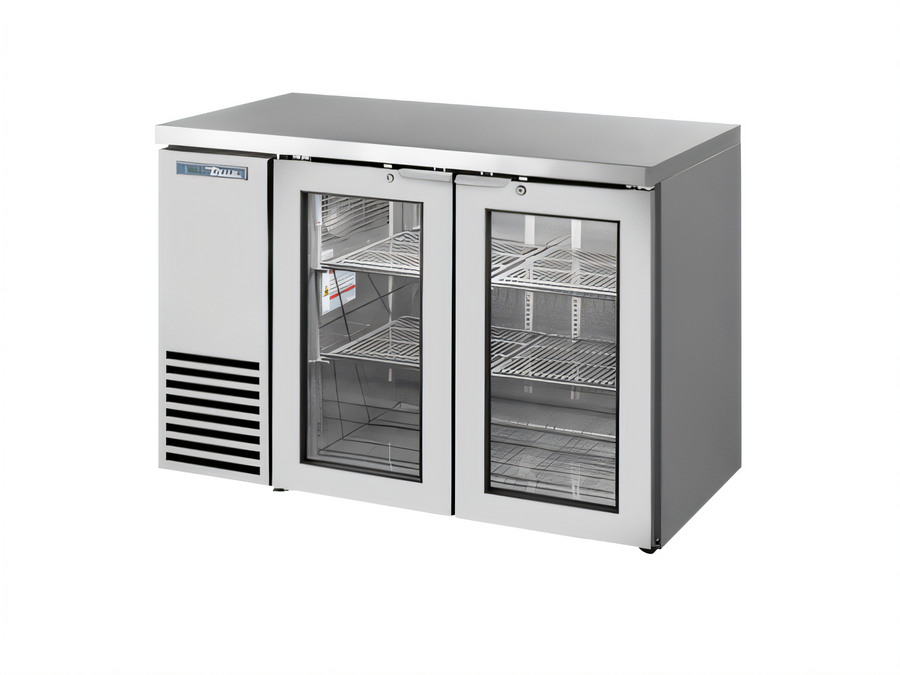 Product image #1 for 48-Inch Two-Section Self-Contained Back Bar Cooler with Glass Hinged Doors