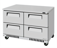 Turbo Air Super Deluxe Two-Section Undercounter Drawer Refrigerator, 4 Drawers, Front Breathing, 11.1 Cu. Ft.