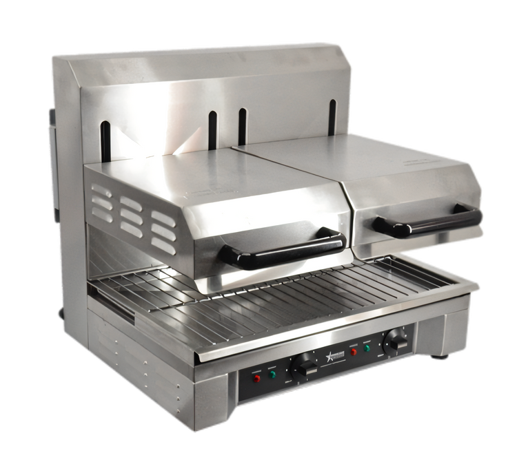 Product image #1 for Omcan Quartz Adjustable Double Countertop Electric Salamander Broiler, 23.3-Inch Wide