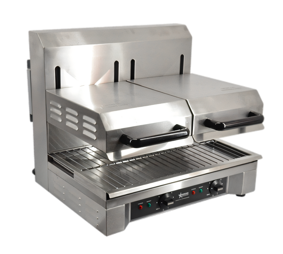 Product image #1 for Omcan Quartz Adjustable Double Countertop Electric Salamander Broiler, 23.3-Inch Wide