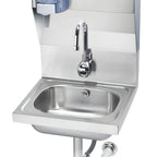 Thumbnail image #1 for Krowne HS-13 Wall-Mounted Stainless Steel Hand Sink with Electronic Gooseneck Faucet, Soap & Towel Dispenser, and P-Trap