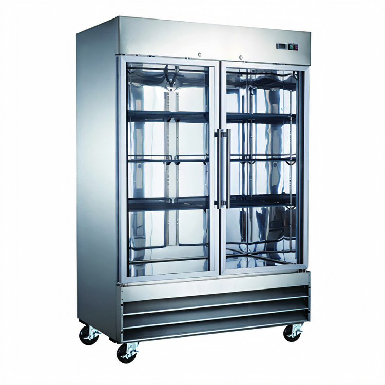 Product image #1 for Black Diamond 2-Section Glass Door Reach-In Freezer, 48 Cu. Ft.