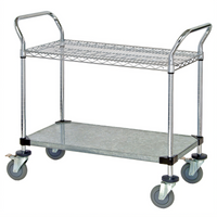42 x 18-Inch 2-Shelf Stainless Steel Wire Utility Cart