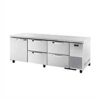 True SPEC Series Deep Undercounter Refrigerator, 93.25-Inch Wide, 1 Door and 4 Drawers