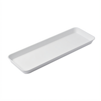 American Metalcraft Endurance White Melamine Rectangular Market Tray, 270 oz., 29-3/4 x 10-1/2 x 2 Inch