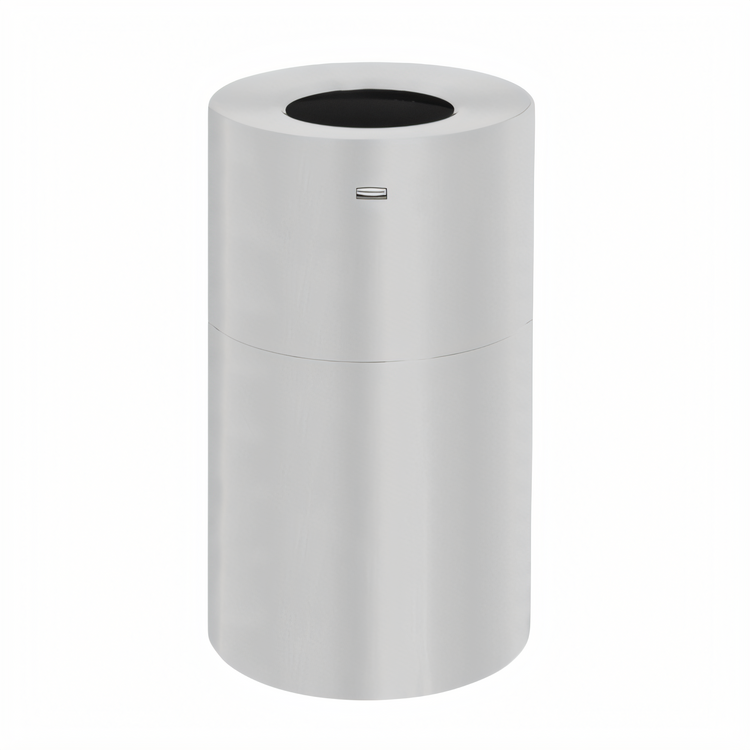 Product image #1 for Rubbermaid Commercial Products Designer Line 35 Gallon Round Open Top Aluminum Waste Receptacle