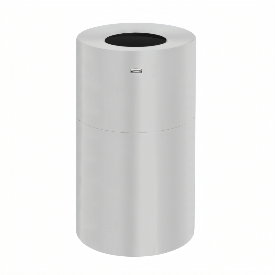 Product image #1 for Rubbermaid Commercial Products Designer Line 35 Gallon Round Open Top Aluminum Waste Receptacle