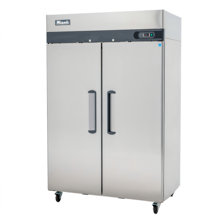 Product image #1 for Migali Competitor Series® Two-Section Reach-In Refrigerator, 49 Cu. Ft., Top-Mount Self-Contained, Stainless Steel, 115V