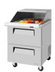 Thumbnail image #1 for Turbo Air Super Deluxe Two-Section Mega Top Refrigerated Prep Table with Drawers, 12 1/6 Pans, 27-1/2 Inch Wide