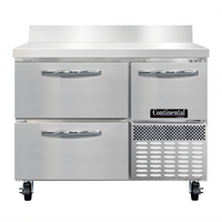 Continental Refrigerator FA43SNBS-D 43-Inch Shallow Depth Worktop Freezer with Drawers and Door