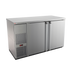 Thumbnail image #1 for Pro-Line E-Series 59-1/2 Inch Two-Section Self-Contained Refrigerated Back Bar Cabinet, Stainless Steel, Solid Doors