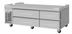Thumbnail image #1 for Turbo Air PRO Series 72-Inch Two-Section Refrigerated Chef Base with 4 Drawers and Stainless Steel Flat Top