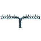 Thumbnail image #1 for Micro Matic USA Titan TT-Y-12KR-11 12-Faucet Countertop Glycol-Cooled Y-Style Draft Beer Tower, Polished Stainless Steel