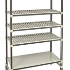 Thumbnail image #1 for Cambro Camshelving® Elements EMT183680VS5480 5-Tier Overhead Track Mobile Shelving Starter Unit, 36 x 18 x 80 Inches