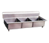Thumbnail image #1 for Omcan 22114 Three-Compartment Pot Sink — 59 Inches W, (3) 18 Inches x 18 Inches x 11 Inches Bowls, 304 Stainless Steel