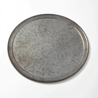 16 Inch Round Onyx Galvanized Wide-Rim Serving Pan