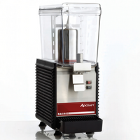 Adcraft Single-Bowl Refrigerated Drink Dispenser with 3-Gallon Clear Polycarbonate Bowl