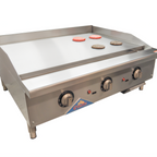 Thumbnail image #2 for Comstock-Castle CS-G36-TH Heavy-Duty 36-Inch Countertop Gas Griddle, 24.5-Inch Smooth Steel Plate, Thermostatic Controls