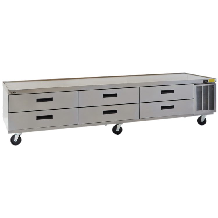 Product image #1 for Delfield Low Profile Refrigerated Equipment Stand, 110-1/4 Inch Wide, 6 Drawers