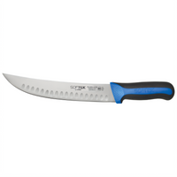 Winco Sof-Tek 10-Inch Hollow Ground Cimeter Butcher Knife with Non-Slip TPR Handle