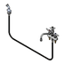 Thumbnail image #1 for T&S Brass Deck-Mount Workboard Faucet with 8-Inch Swing Nozzle and Hose Spray