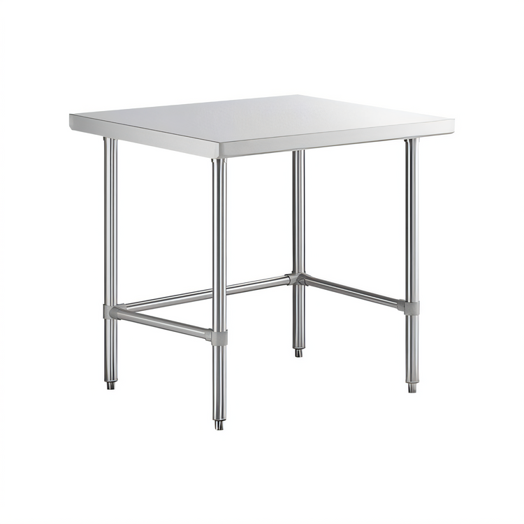 Product image #1 for Sapphire 48 Inch x 14 Inch 18 Gauge 430 Stainless Steel Flat Top Work Table with Open Base