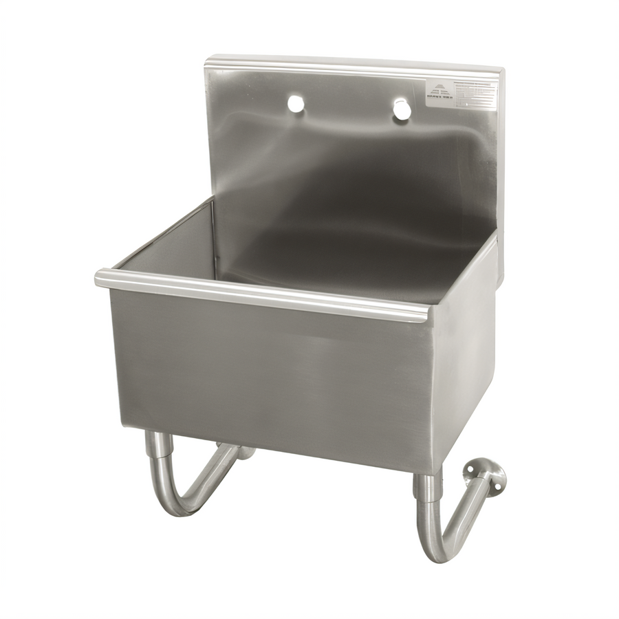 Product image #1 for Advance Tabco 23-Inch Single-Station Square Corner Wall-Mounted Stainless Steel Hand Wash Sink